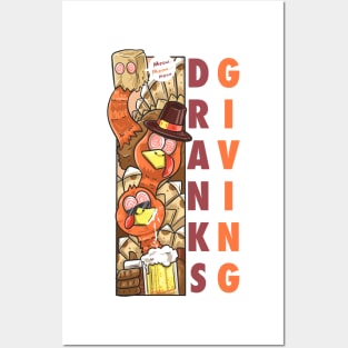 Happy dranksgiving thanksgiving Posters and Art